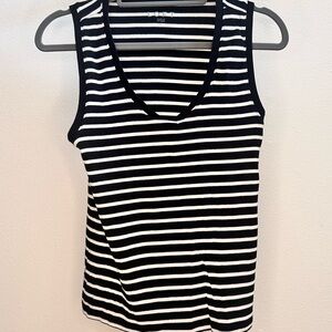 Black and White Striped Tank Top